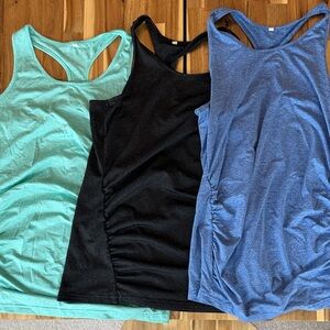 Ecavus Women’s Maternity Racerback Tank Top - Black, Teal, Blue
